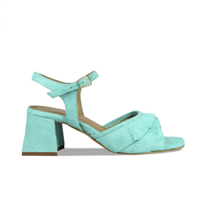 Sadie: Aqua Suede Shoes Sole Bliss