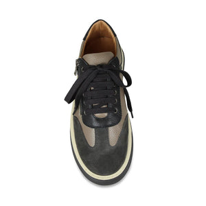 MEN'S Samson: Grey, Taupe & Black Leather Shoes Sole Bliss