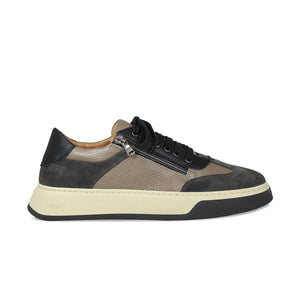MEN'S Samson: Grey, Taupe & Black Leather Shoes Sole Bliss