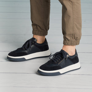 MEN'S Samson: Navy Leather & Suede Shoes Sole Bliss