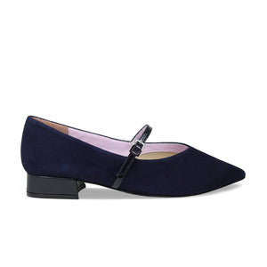 Savannah: Navy Suede & Patent Shoes Sole Bliss