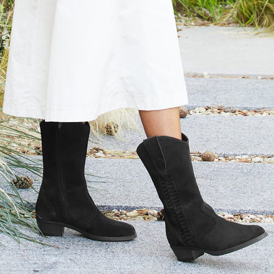 Sedona: Black Suede Boots Sole Bliss