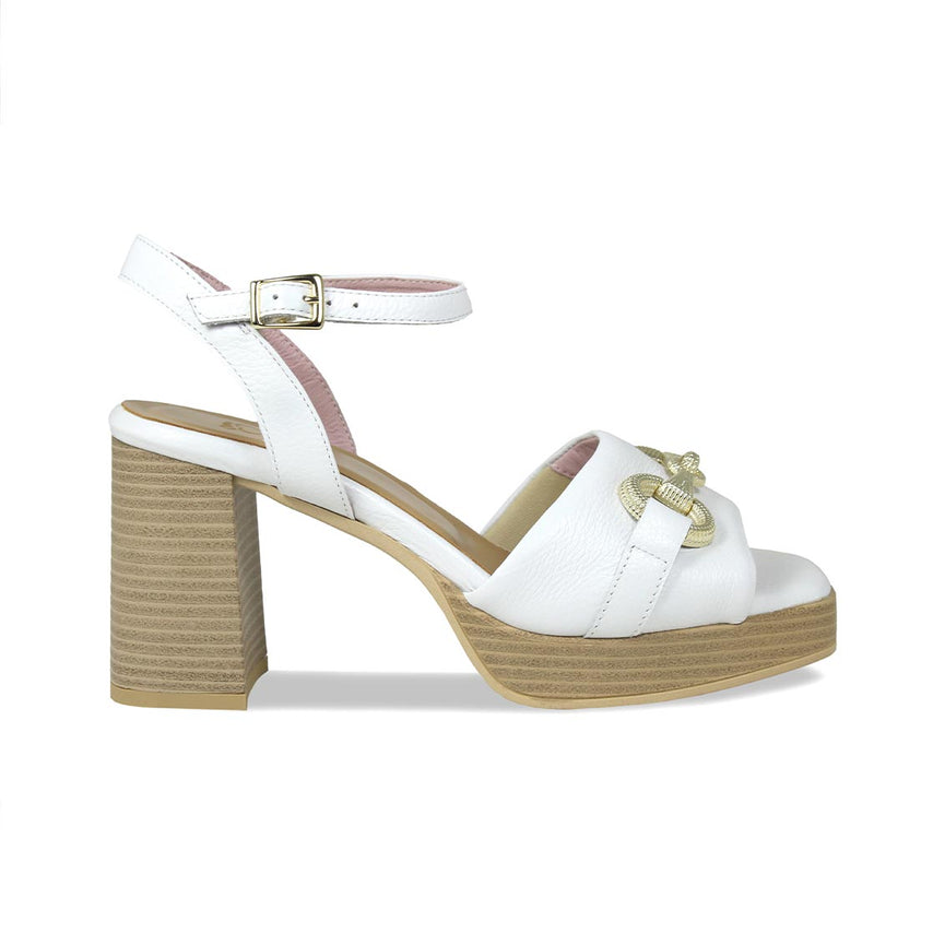 Selma: White Leather Shoes Sole Bliss