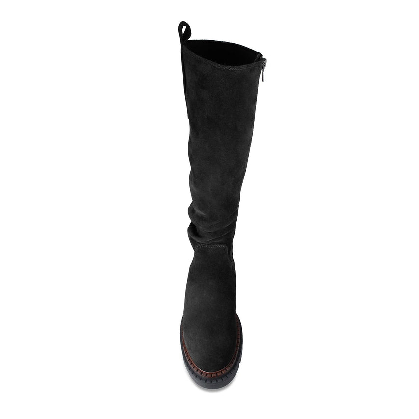 Sloane: Black Suede Boots Sole Bliss