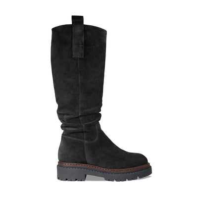 Sloane: Black Suede Boots Sole Bliss
