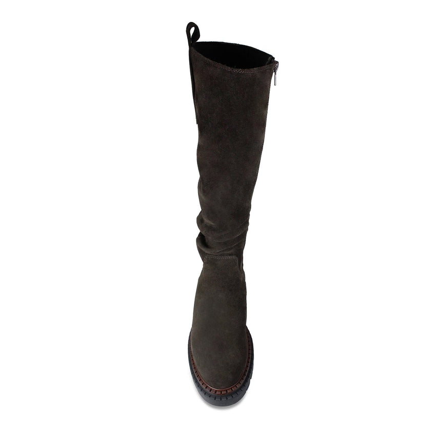Sloane: Chocolate Brown Suede Boots Sole Bliss