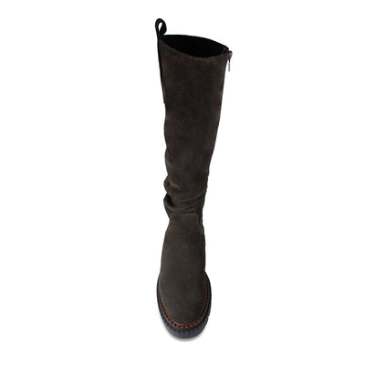 Sloane: Chocolate Brown Suede Boots Sole Bliss