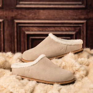 Snug: Cream Suede & Wool Shoes Sole Bliss
