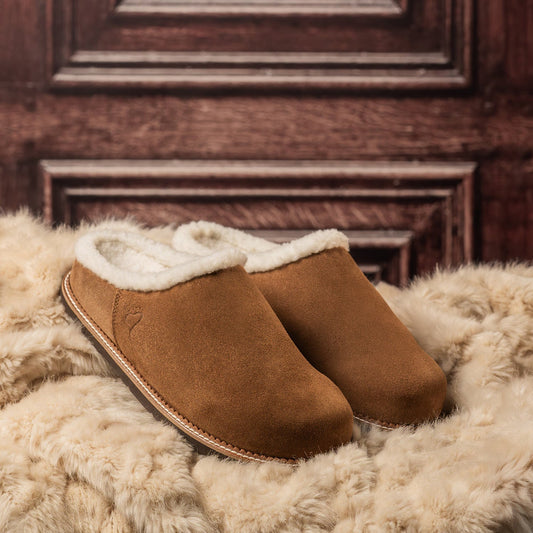 Snug: Tan Suede & Wool Shoes Sole Bliss