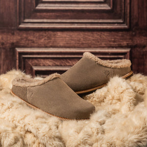 Snug: Taupe Suede & Wool Shoes Sole Bliss