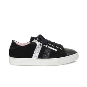 Sprint: Black Leather & Suede Shoes Sole Bliss