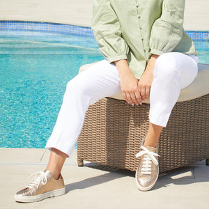 Sprint: Metallic Weave Leather Shoes Sole Bliss