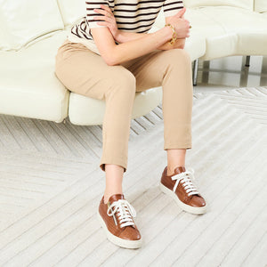 Sprint: Tan Weave Leather Shoes Sole Bliss