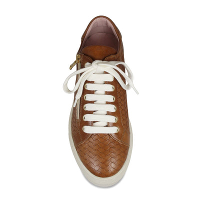 Sprint: Tan Weave Leather Shoes Sole Bliss