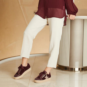 Hampton Star: Bordeau Leather & Glitter Shoes Sole Bliss