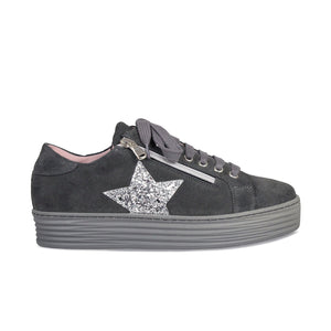 Star: Grey Suede & Glitz Shoes Sole Bliss