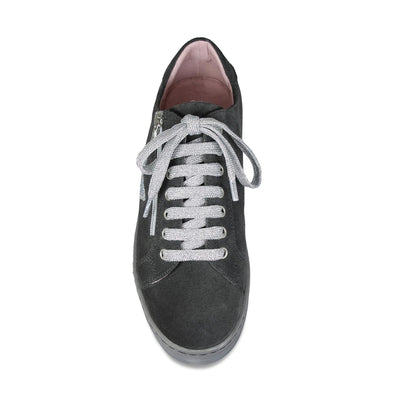 Star: Grey Suede & Glitter Shoes Sole Bliss