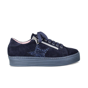Star: Navy Suede & Glitter Shoes Sole Bliss