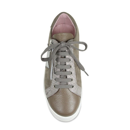Star: Taupe Leather & Suede Shoes Sole Bliss