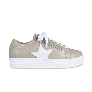 Star: Pale Taupe Leather Shoes Sole Bliss