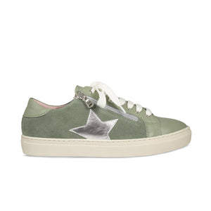 Starlight: Sage Green Leather & Suede Shoes Sole Bliss
