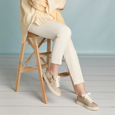 Starlight: Pale Taupe Leather & Suede Shoes Sole Bliss