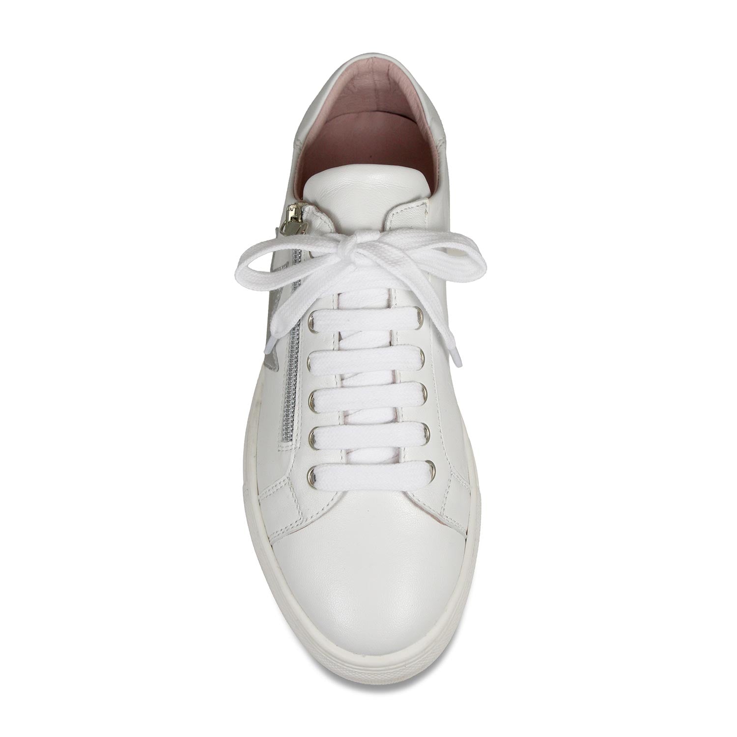 Starlight: White Leather & Silver Shoes Sole Bliss