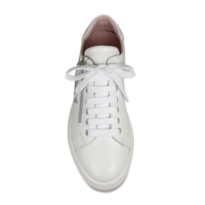 Starlight: White Leather & Silver Shoes Sole Bliss