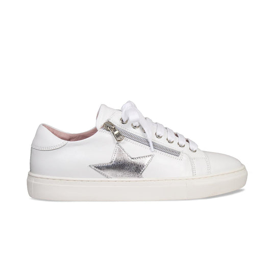 Starlight: White Leather & Silver Shoes Sole Bliss