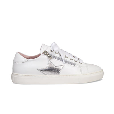 Starlight: White Leather & Silver Shoes Sole Bliss