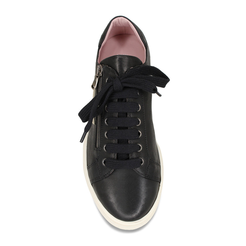 Starlight: Black Leather & Metallic Shoes Sole Bliss