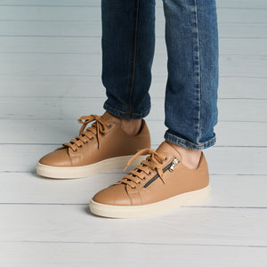 MEN'S Stride: Camel Leather Shoes Sole Bliss