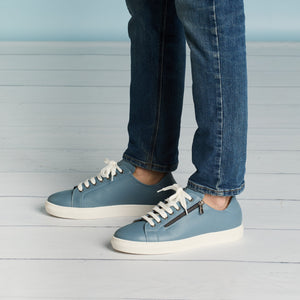 MEN'S Stride: Denim Leather Shoes Sole Bliss