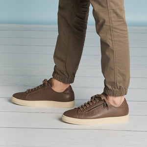 MEN'S Stride: Taupe Leather Shoes Sole Bliss