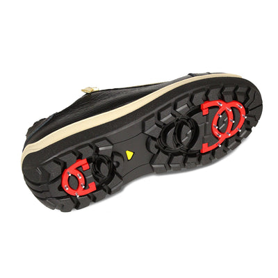 Summit: Black Leather & Shearling Shoes Sole Bliss