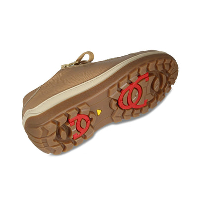 Summit: Caramel Leather & Shearling Shoes Sole Bliss