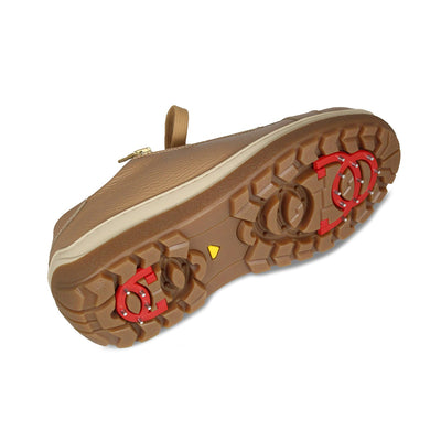 Summit: Caramel Leather & Shearling Shoes Sole Bliss