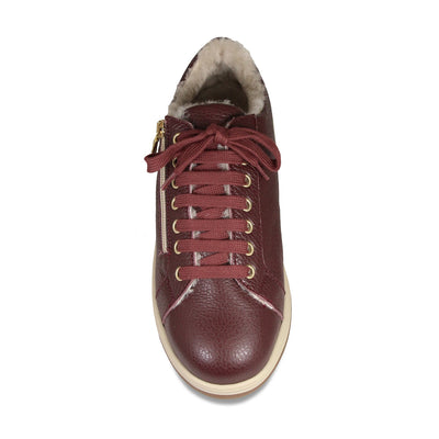 Summit: Plum Leather & Shearling Shoes Sole Bliss