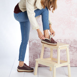 Summit: Plum Leather & Shearling Shoes Sole Bliss