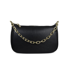 Swing: Black Leather & Gold Bags Sole Bliss