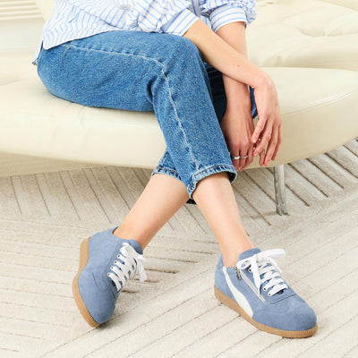 Swirl: Denim Suede Shoes Sole Bliss