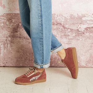 Swirl: Rose Suede Shoes Sole Bliss