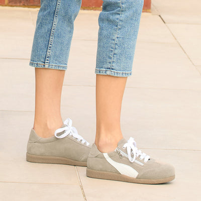 PRE ORDER - Swirl: Taupe Suede Shoes Sole Bliss