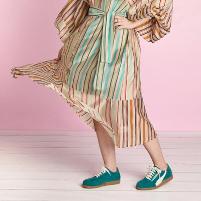 Swirl: Teal Suede Shoes Sole Bliss