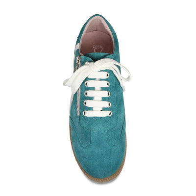 Swirl: Teal Suede Shoes Sole Bliss
