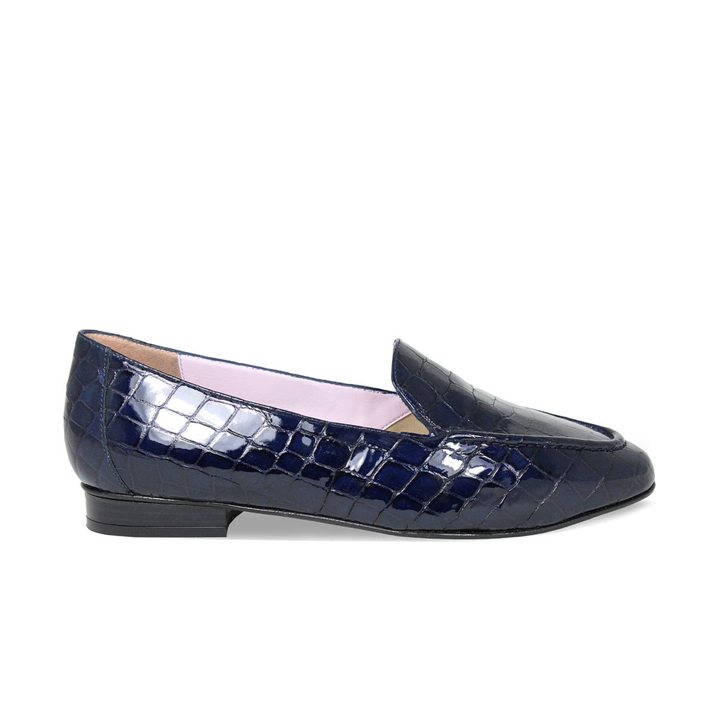 Tabitha: Navy Croc - Comfortable Loafers for Bunions | Sole Bliss