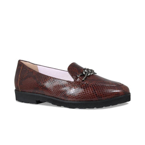 Tamara: Brown Snake Print Leather Shoes Sole Bliss