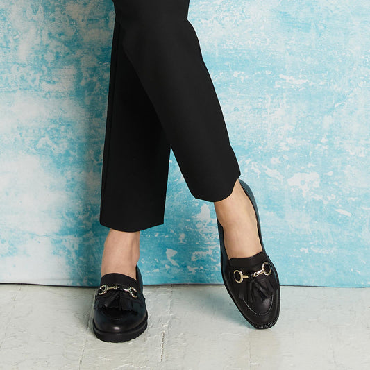 Tanner: Black Leather Shoes Sole Bliss