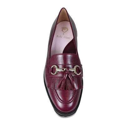 Tanner: Plum Leather Shoes Sole Bliss