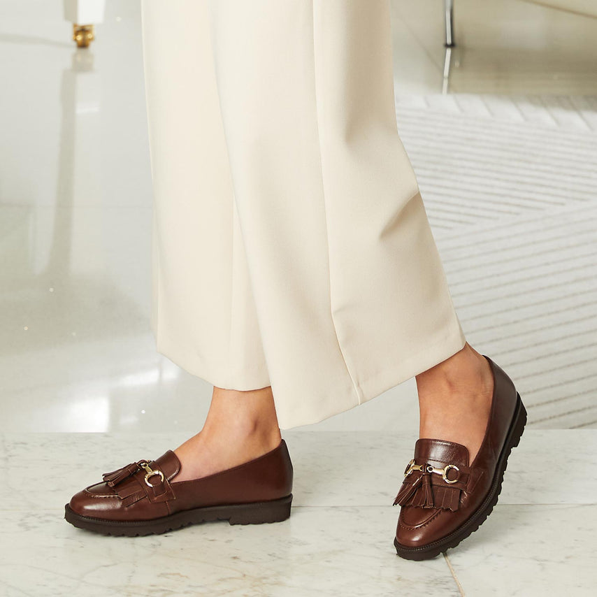 Tanner: Chestnut Leather Shoes Sole Bliss